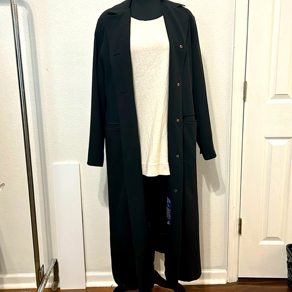 London Fog Black Trench Coat with Removable inner Liner - Size 8 - Picture 2 of 10